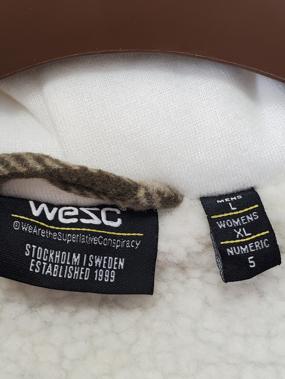 WeSC Liam Sherpa Hooded Plaid Shirt Jacket Unisex - Picture 2 of 13